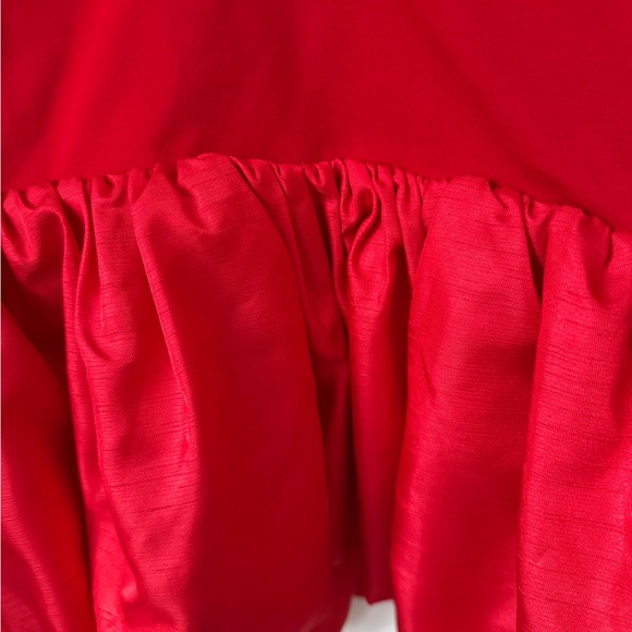 Anthropologie Sunday in Brooklyn Vibrant Red Heart Ruffle Cap Sleeves Blouse NWT - Picture 3 of 7